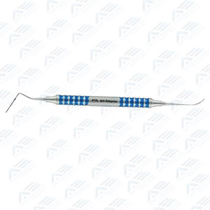 Instruments chirurgicaux manuels haut de gamme en acier inoxydable, vente en gros, ensemble de sondes dentaires pour soins personnels, poignée moletée bleue - Product Image 2