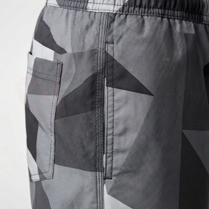 Short de bain pour homme à imprimé géométrique, séchage rapide, avec cordon de serrage et taille élastique, idéal pour le sport et la plage en été - Product Image 5
