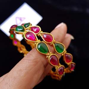 Elegant Kemp 18K Gold Plated Freshwater Pearl Bangles Classic Trendy Bracelet for Engagement - Product Image 1