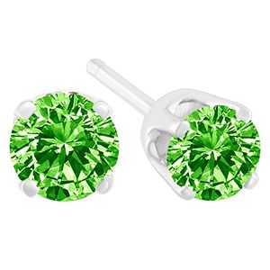 Orecchini a Perno Classici a 4 Punte in Argento Sterling 925 con Moissanite Taglio Brillante Rotondo da 0,15 Carati (0,15 Cttw) - Product Image 3