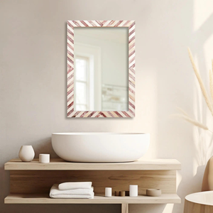 Espejo de Pared con Marco de Incrustaciones de Hueso, Moderno y de Lujo, para Decoración del Hogar, Diseño Ecológico Hecho a Mano - Product Image 3
