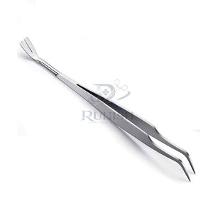 Pince à épiler professionnelle de qualité en acier inoxydable, pointe droite, finition lisse, design léger, manipulation précise, utilisation pour les cils - Product Image 5