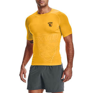 T-shirts de compression pour hommes à manches courtes de haute qualité, impression par sublimation, t-shirts de compression pour hommes - Product Image 3