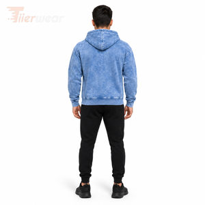 Sudadera con Capucha para Hombre, Estilo Vintage, Lavado Ácido, Felpa de Algodón Grueso, Manga Larga, Ropa Urbana, 100% Algodón Ecológico - Product Image 4
