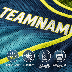 Tenue de football personnalisée pour clubs et équipes, séchage rapide, respirante, tissu 100% polyester, nom et numéro du joueur sublimés sur mesure - Product Image 3