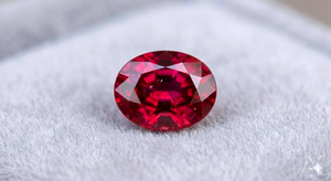 Valiosa piedra preciosa de granate rojo suelta, de forma ovalada, 6x4 mm, facetada, para joyería. - Product Image 4