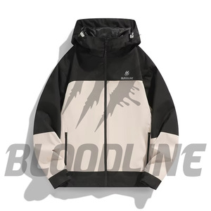Chaqueta Cortavientos de Manga Larga para Hombre BLOODLINE, Diseño con Bloques de Color, Ropa Deportiva para Exteriores, Estilo Otoñal - Product Image 6