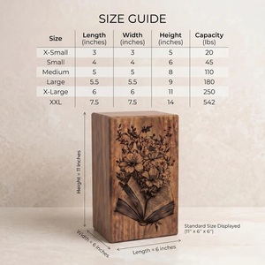 Personalized Baby & PET American Style Wooden <b>Memorial</b> Urn Engraved Book Design Eco-Friendly Durable Ashes Keepsake <b>Box</b> - Product Image 2