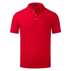 Polo pour homme élégant et décontracté à motif uni, manches courtes, anti-plis, en jersey de coton uni, avec logo personnalisé, pour le golf - Product Image 2