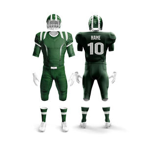 100% polyester Reflective High Quality Breathable Outdoor American Football Jersey Short Sleeve Digital Print Uniform set OEM - Product Image 2