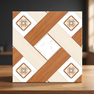 Foshan High Quality 400x400mm <b>Wood</b> Ceramic Floor Tile Hotel <b>Wood</b> Look Tile Apartment <b>Wood</b> Ceramic Tile House Timber Porcelain - Product Image 3