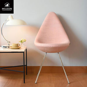 Chaise de salle à manger, restaurant, hôtel, design moderne, revêtement en cuir et tissu, métal, coussin confortable personnalisé, chaise de salle à manger Beetle - Product Image 2