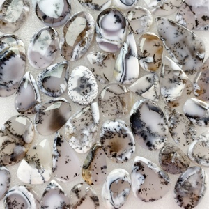Lot de pierres précieuses d'agate dendritique à prix de gros - Cabochons naturels parfaits pour la création de bijoux 22x20x3mm 65x25x3mm - Moyenne - 31 carats - Product Image 2