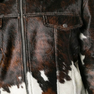 Women's Faux Fur Moto Biker Jacket Animal <b>Print</b> <b>Stand</b> Collar Zipper Closure Warm Winter Outerwear - Product Image 6