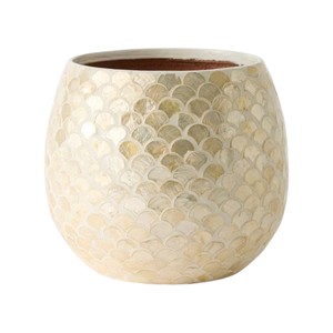 Jarrón Decorativo de Lujo Moderno Hecho a Mano con Concha de Capiz y Madreperla para Mesa - Product Image 1