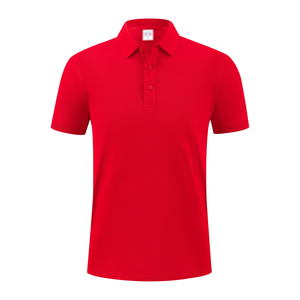 Chemise de golf décontractée pour homme, 100 % coton, jersey brodé uni, 180 g, logo frontal, manches courtes, respirante, personnalisable - Product Image 4