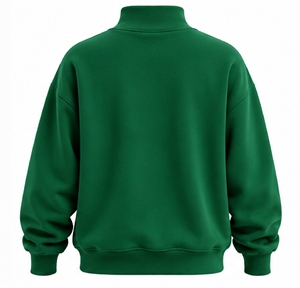Sudadera de cuello alto verde de Index Apparel, estilo oversize, informal, de forro polar, unisex, para otoño. - Product Image 2