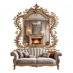 Wholesale INDIAN <b>FABRICS</b> Durable Modern Traditional Stainless Steel Decorative Bathroom Mirror for Living Room Bedroom <b>Wall</b> - Product Image 1