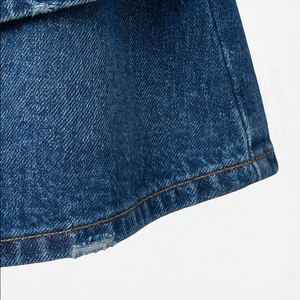 High Waist Women <b>Denim</b> A-Line Mini Skirt With Pockets Casual Solid Color Washed Fabric All Seasons Style - Product Image 6