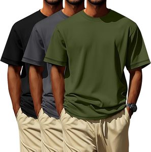 เสื้อยืดคอกลมแขนสั้นผ้าฝ้ายพรีเมียมสำหรับผู้ชาย สวมใส่สบาย เหมาะสำหรับฤดูร้อน ขายส่งจากโรงงานผลิตเสื้อผ้า - Product Image 1