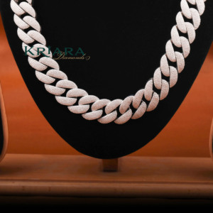Moissanite Statement Necklace S925 Silver Rhodium Plated <b>Rope</b> <b>Chain</b> Unisex Luxury Jewelry - Product Image 5