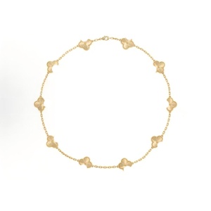 Collana di Lusso a Quadrifoglio con 10 Fiori, Amuleto Portafortuna a Cerchio Completo, Gioielli all'Ingrosso Disponibili - Product Image 6