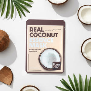 FARMSTAY Real <b>Coconut</b> <b>Essence</b> Honey Scented Cotton Facial Sheet Mask 10pcs Travel Size Moisturizing Face Firming Nourishing All - Product Image 3