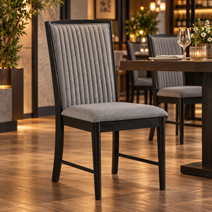 Silla Tapizada en Lino, Silla de Comedor Contemporánea, Muebles de Comedor de Estética Moderna para el Hogar, Muebles al por Mayor - Product Image 1
