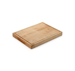 Planche à découper rectangulaire en bois antidérapante pour la cuisine, pour couper les salades et la viande, faite à la main, en solde - Product Image 2
