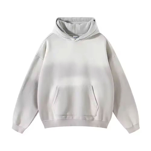 Men's Oversized Hooded Sweatshirt Solid Green French Terry Cotton Casual Autumn Wear Pocket Design Regular Fit - Product Image 6