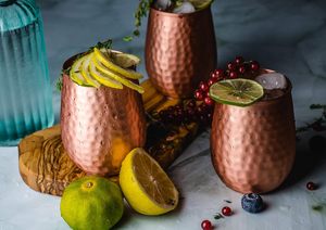 Verre à boire en cuivre rustique au design tendance, design traditionnel, durable, pour le bien-être ayurvédique, gobelet de stockage d'eau - Product Image 3