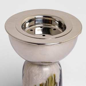 Quemador de Incienso Redondo de Mármol con Recipiente de Acero Inoxidable, Quemador de Oud Árabe, Soporte de Fragancia de Lujo para el Hogar, Decoración para Ramadán - Product Image 3