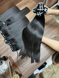 Super doble dibujado pelo vietnamita hueso recto extensiones de cabello humano 100% cabello crudo Vietnam - Product Image 3