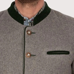 Veste Janker traditionnelle bavaroise pour homme, sur mesure OEM, col montant, logo sur le devant, qualité supérieure, utilisation en extérieur en hiver - Product Image 4