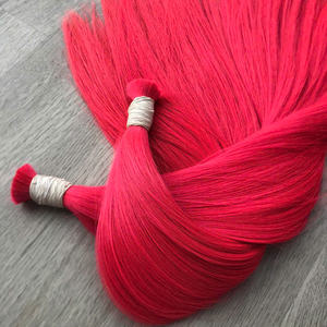 Prix usine 100% brut vierge vietnamien humain en vrac cheveux os droit néon rose couleur Super Double dessiné Extensions de cheveux - Product Image 2