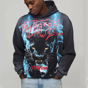 <b>Custom</b> Men's Screen Printing Sweatshirt Breathable Eco-Friendly Premium Soft Cotton Fleece Casual Men's Pullover Hoodie OEM - Product Image 1