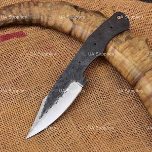 Cuchilla de Acero con Alto Contenido de Carbono 1095, Hoja Completa Forjada a Mano con Punta Caída y Mango de Madera para Fabricación de Cuchillos de Camping Personalizados - Product Image 6