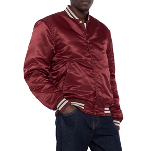 แจ็คเก็ตบอมเบอร์พิมพ์ลายฤดูหนาวคุณภาพสูงขายส่งสำหรับผู้ชาย แจ็คเก็ตเบสบอลผ้าซาตินระบายอากาศได้ดี รับผลิตแบรนด์ส่วนตัว - Product Image 3