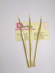 Lima de Uñas Profesional Reutilizable con Acabado Chapado en Oro, Empujador de Cutículas de Doble Cara de Acero Inoxidable, Instrumento Doble para Manicura - Product Image 6