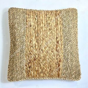 PANORAMA Woven Natural Fiber Square <b>Throw</b> Pillow Cover - Product Image 6