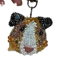 Traditional Embroidery Glass Seed Bead Keychain for Daily Use <b>Cute</b> Handmade Glass Seed Beads <b>Keyring</b> for Girls and Kids Designer - Product Image 5