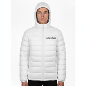 Veste d'hiver personnalisable imperméable matelassée, grande taille, légère, en polyester, pour l'extérieur, en coton, chaude et réversible - Product Image 2