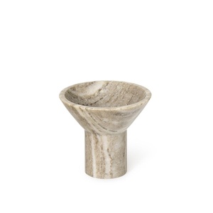 Bol décoratif de luxe en marbre, fait main, en pierre naturelle, pour rangement, centre de table en marbre de qualité supérieure, décoration moderne pour la maison - Product Image 3