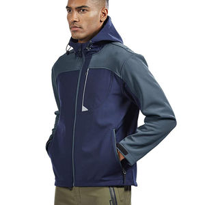 Veste Softshell Homme de Qualité Supérieure Coupe-Vent Imperméable en Polyester Col Montant Matière Toile Respirante - Product Image 3