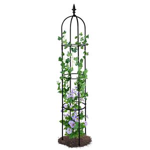 Obelisco da Giardino Leggero e Antiruggine da 1,9 m, Supporto per Traliccio Alto in Metallo con Rivestimento in Plastica, Recinzioni, Tralicci e Cancelli - Product Image 1
