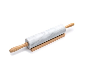 Rodillo de amasar de mármol blanco con soporte de madera. Fabricantes y proveedores de utensilios de cocina de diseño elegante. - Product Image 2