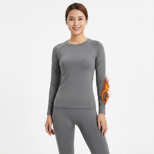T-shirt de compression gris pour homme à manches longues, séchage rapide, anti-transpiration, respirant, extensible dans quatre directions, col rond, couleur unie - Product Image 6