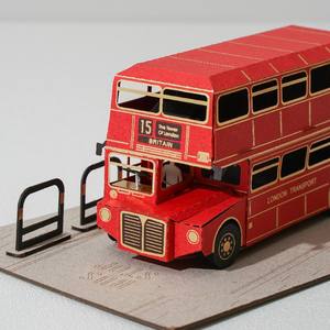 2026-01 Kit de modèle en papier découpé à la main, miniature de train à vapeur vintage fantastique, bricolage, art 3D, puzzle de collection - Product Image 4