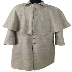 Manteau long en laine pour homme, style cape, double boutonnage, reproduction américaine, manteaux longs en laine de style confédéré - Product Image 1