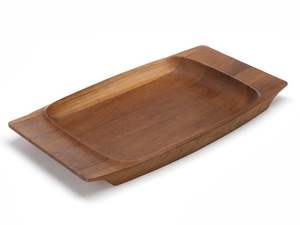 Plateau de service gigogne moderne en bois écologique pour petit-déjeuner et café, avec poignée, fait main, compatible lave-vaisselle - Product Image 5